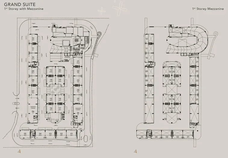 GATE+ Grand Suite floor plan, 1st storey with mezzanine