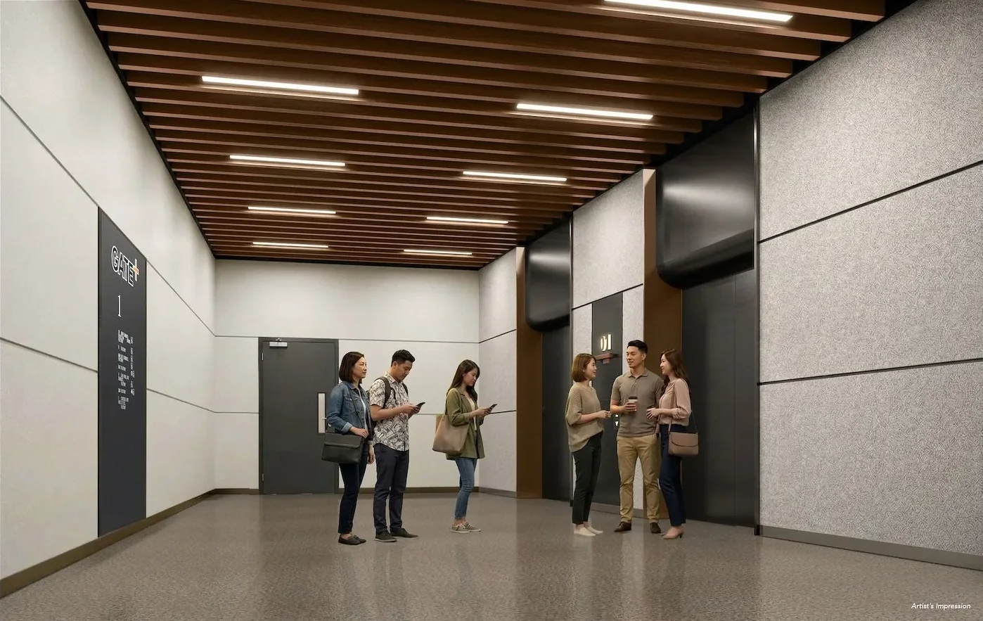GATE+ lift lobby interior