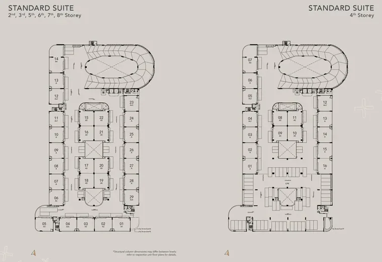 GATE+ Standard Suite floor plan, 2nd to 8th storey